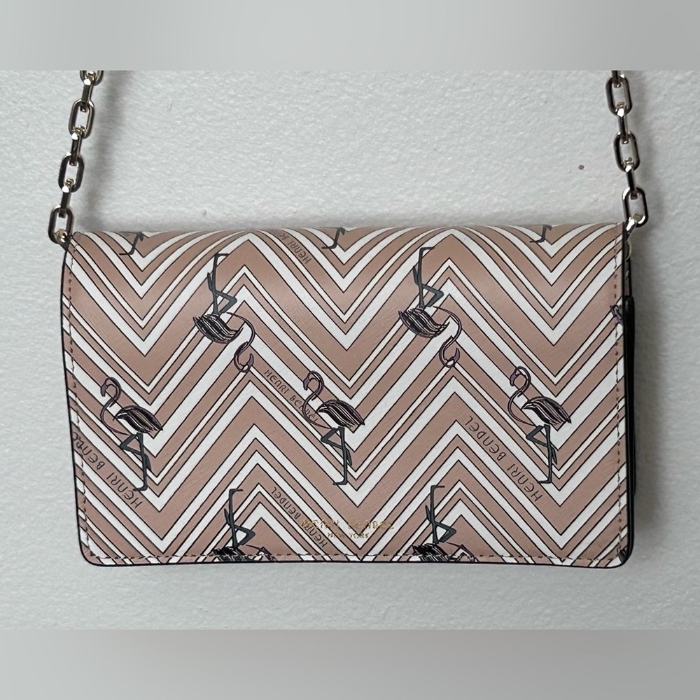 Rare / Vintage Henri Bendel Flamingo print crossbody - Brand New